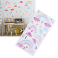 Self-adhesive wall sticker with cute clouds and raindrops for children's room decor, from Everything Baby.