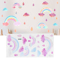 Self-adhesive wall sticker with cute clouds and raindrops, ideal for children's room decor, by Everything Baby.