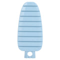 Blue carrot-shaped vegetable and fruit scrubber brush for kitchen cleaning and scrubbing potatoes and vegetables.