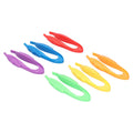Six colorful tweezers and catch clips for outdoor exploration, designed for children's educational outdoor play by Everything Baby.