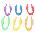 Set of 6 children's outdoor exploration tweezers with catch clips for educational play and observation activities.