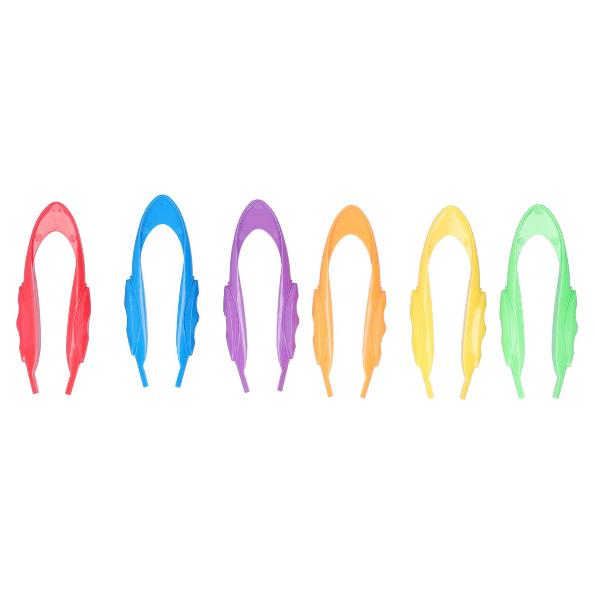 Set of 6 tweezers for outdoor exploration, children's educational toys, designed for observation and catching activities.