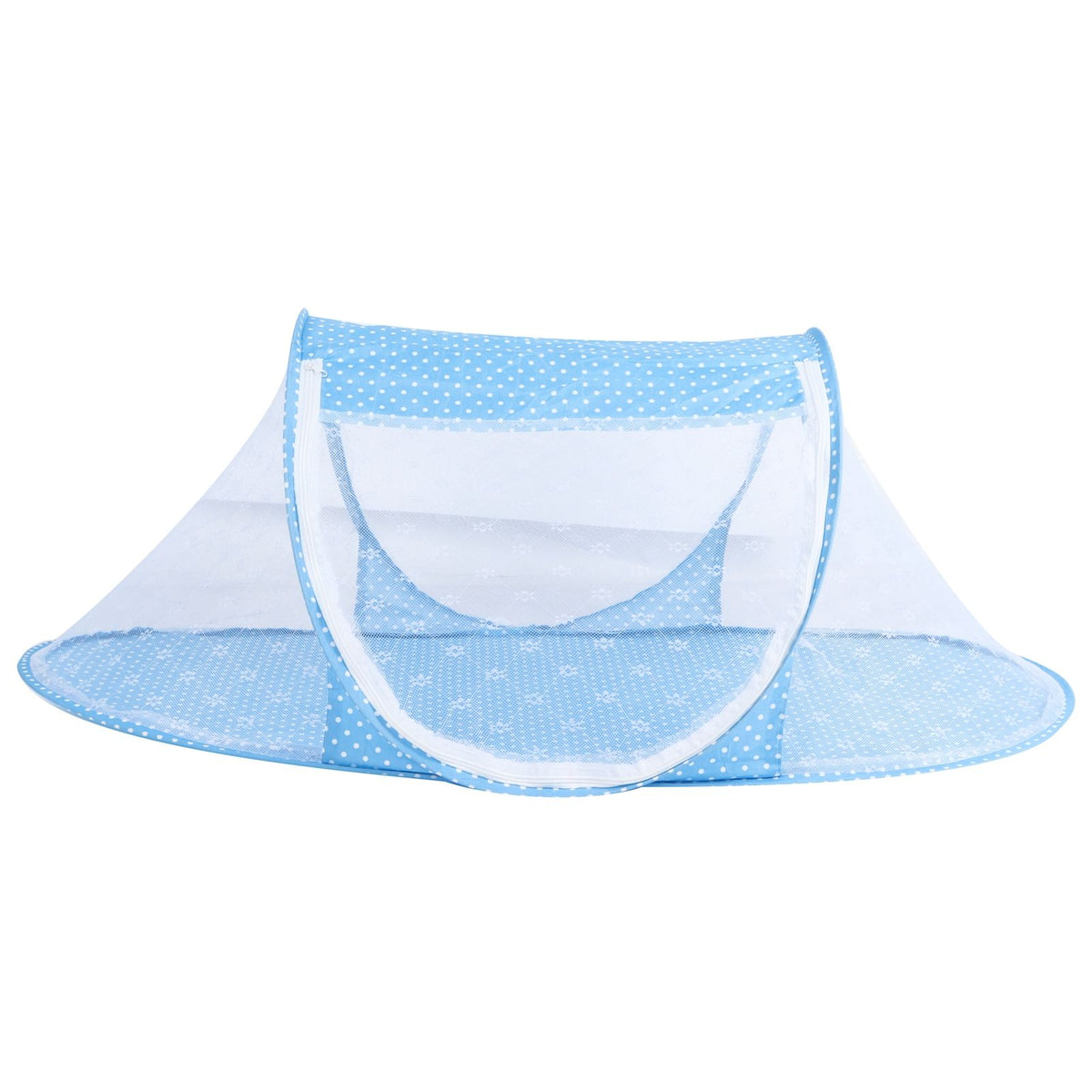Portable baby mosquito netting for folding crib, breathable mesh for children, ideal for summer outdoor play and safety.