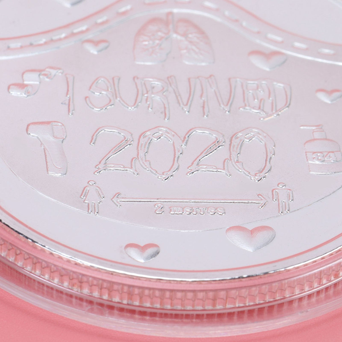 Silver commemorative 2020 medal coin with intricate design, ideal as a memorial gift or collectible souvenir.
