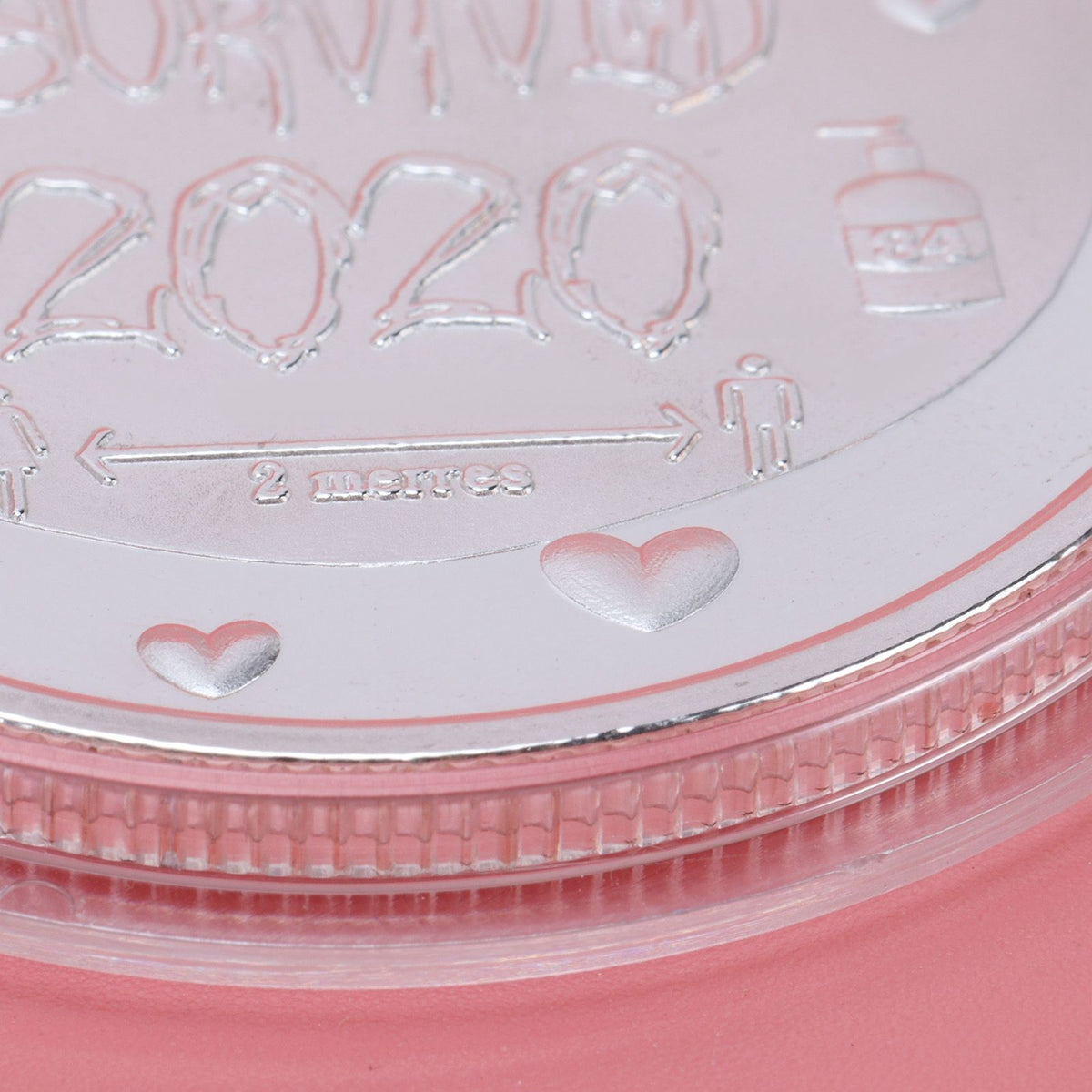Silver commemorative coin featuring innovative 2020 medal design, ideal as a memorial or souvenir gift.