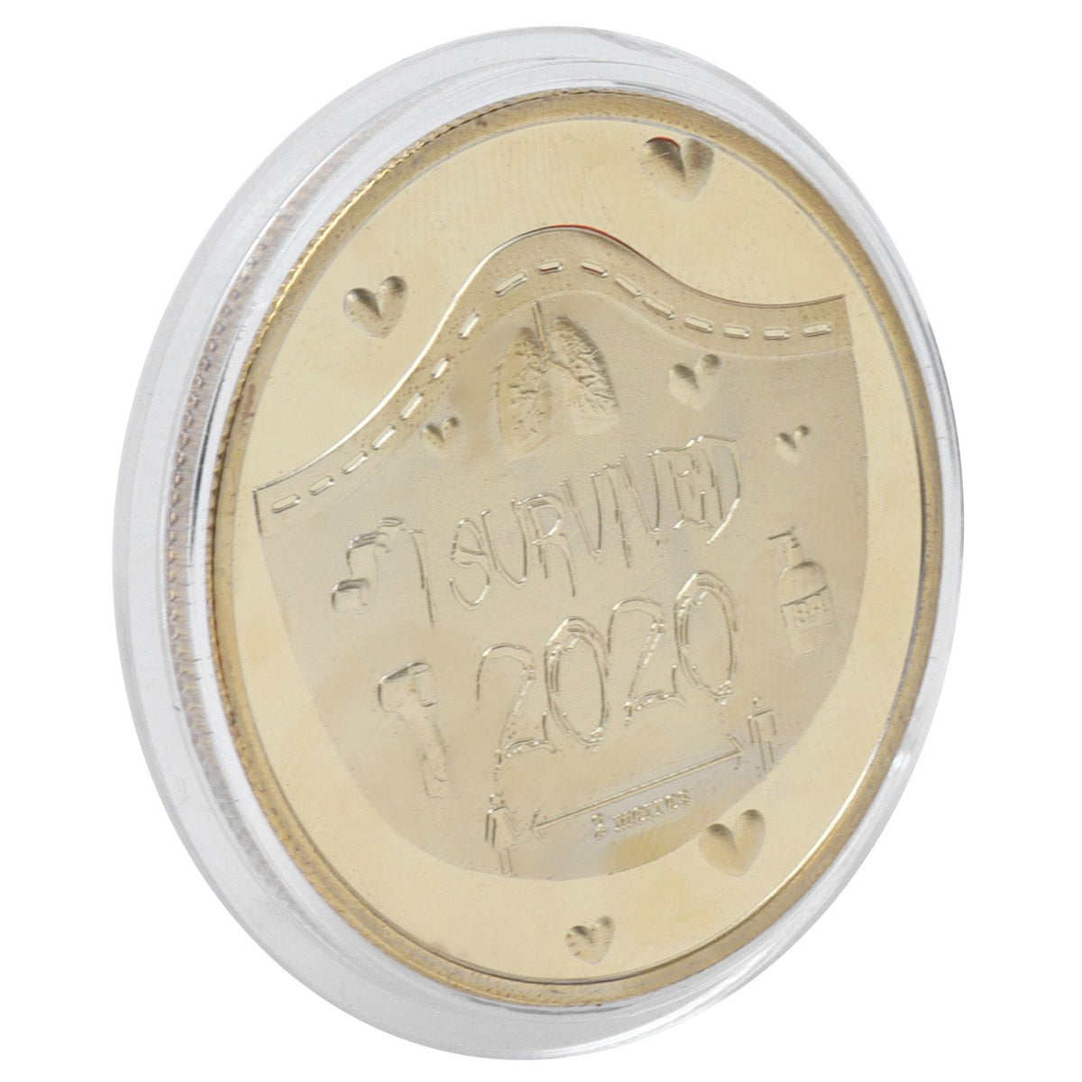 Gold commemorative coin featuring the 2020 medal design, suitable as a memorial gift or collectible souvenir.