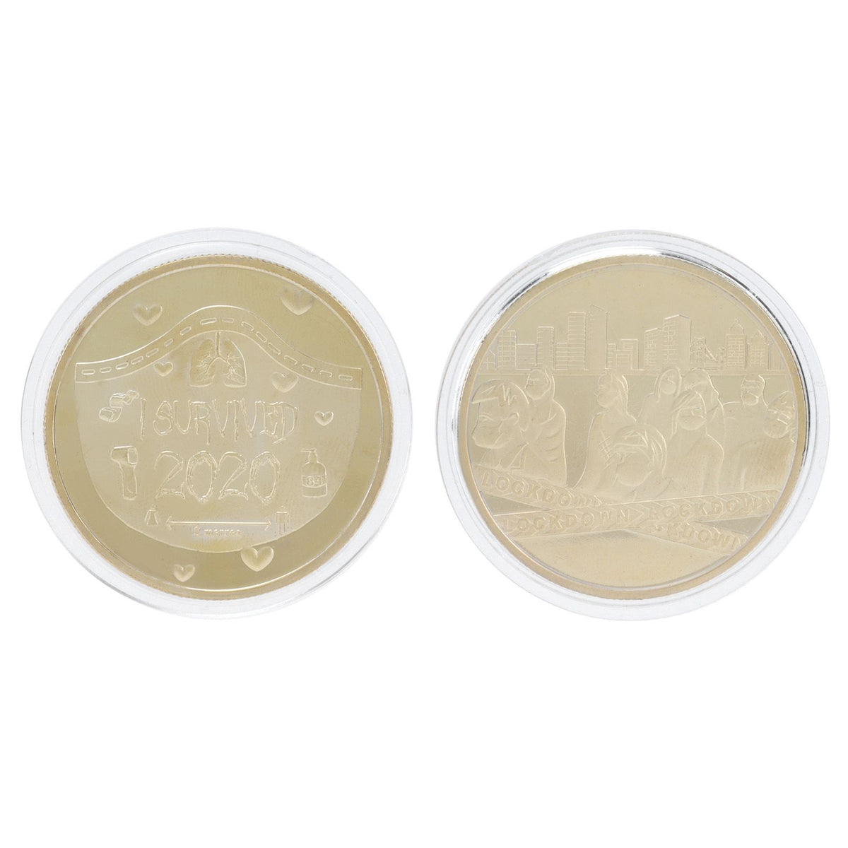 Gold commemorative coin from Everything Baby featuring a 2020 memorial design, suitable as a collectible souvenir or gift.