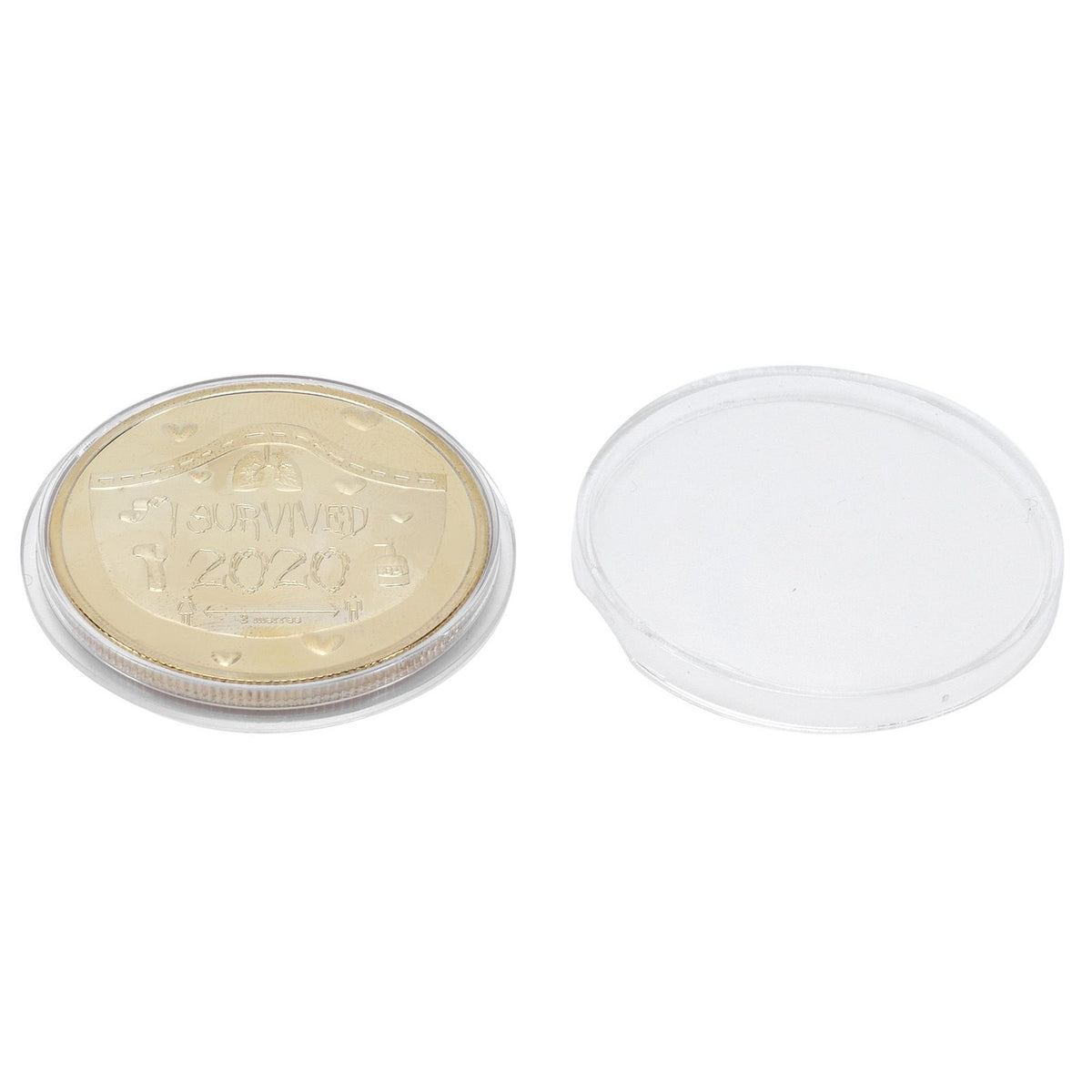 Gold commemorative 2020 medal coin from Everything Baby, featuring a memorial design for collection or gift purposes.