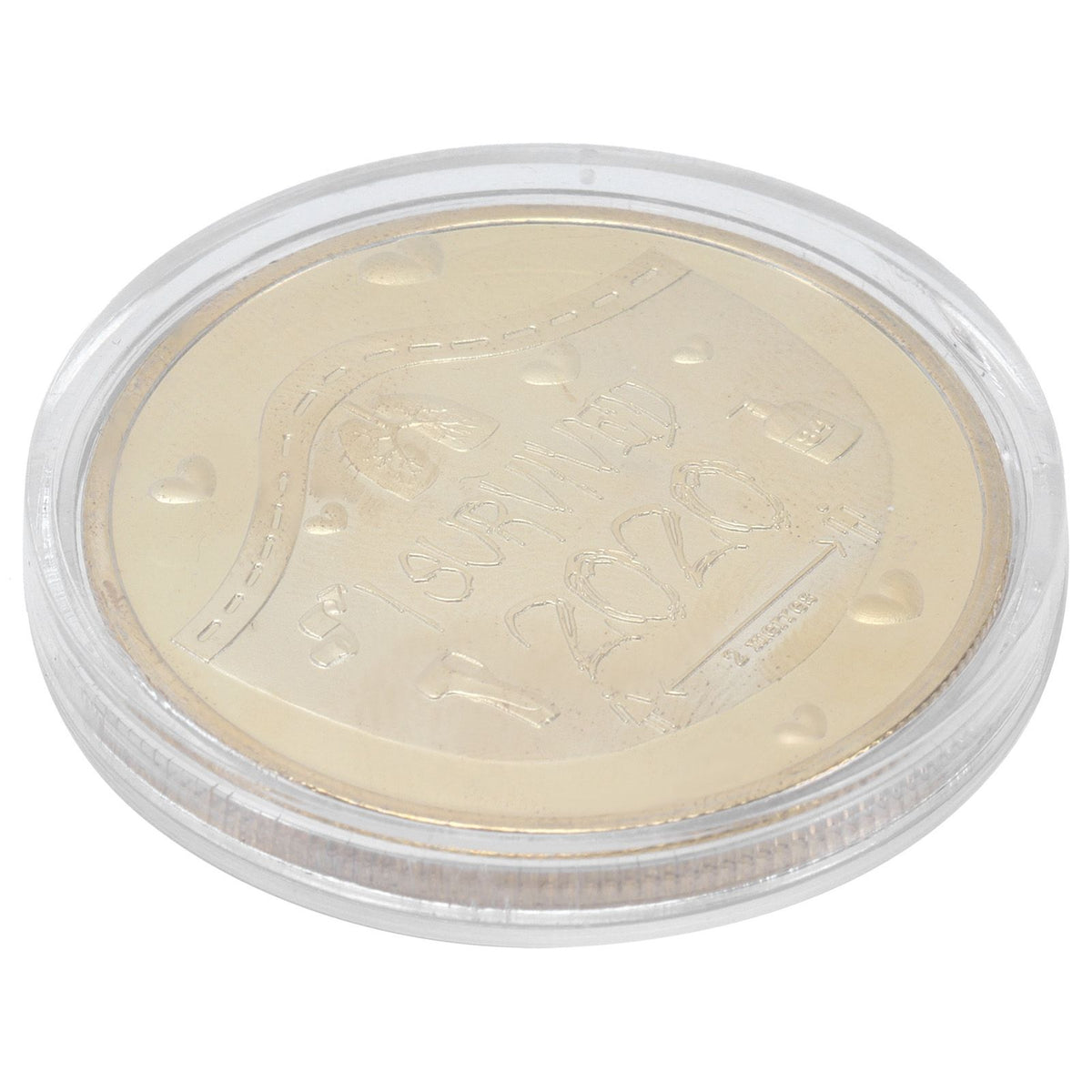 Gold commemorative 2020 medal coin from Everything Baby, featuring intricate design, perfect for souvenirs and collections.