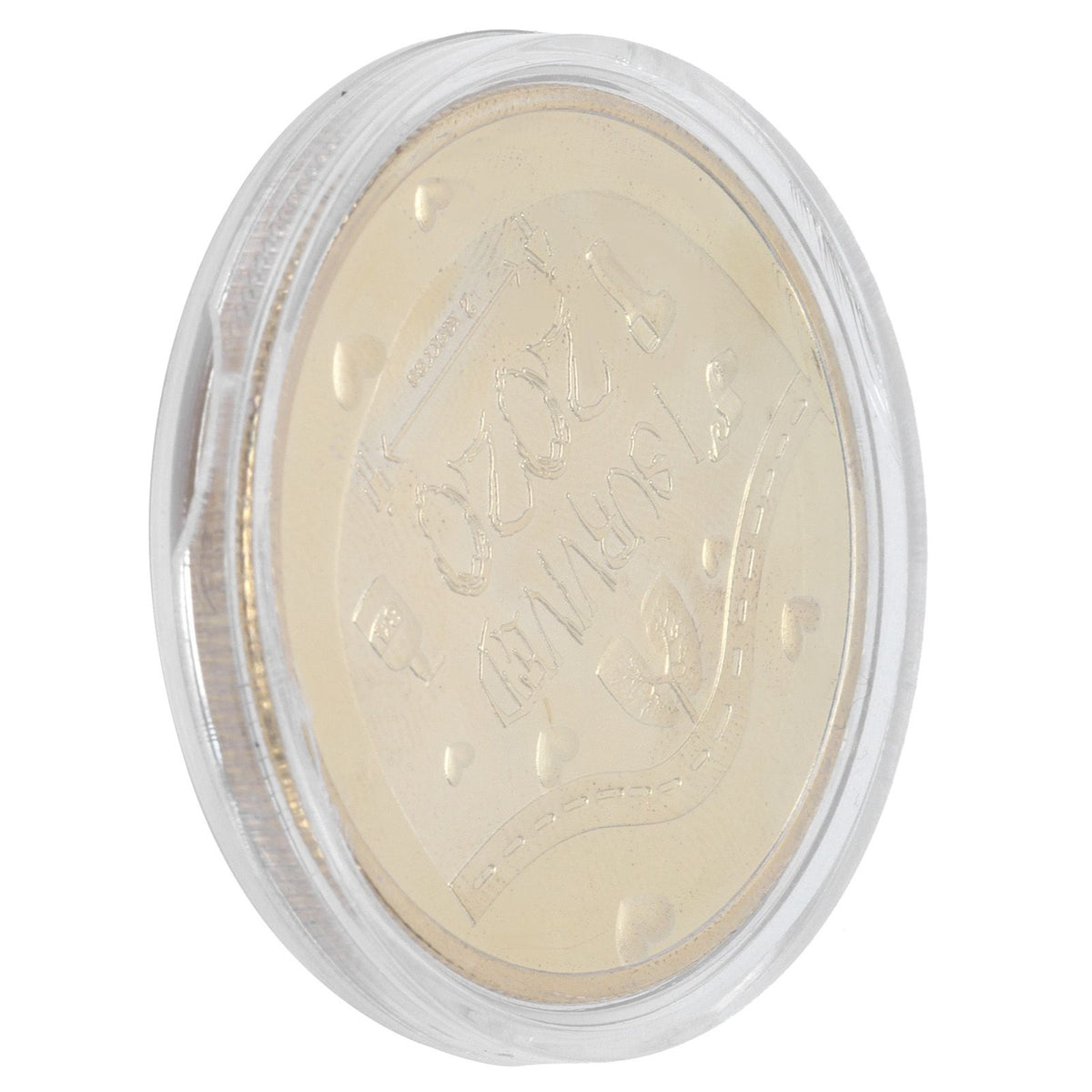 Gold commemorative coin featuring the 2020 innovative medal design, suitable as a memorial gift and collectible souvenir.