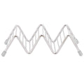Stainless steel taco holder tray with 2/3 grid design, ideal for kitchen and restaurant use for serving tacos and snacks.