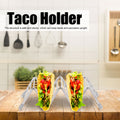 Stainless steel taco holder tray from Everything Baby, 2/3 grid pancake stand for kitchen or restaurant use.