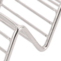 Stainless steel taco holder and pancake stand tray with 3/4 grid, designed for kitchen and restaurant use, by Everything Baby.