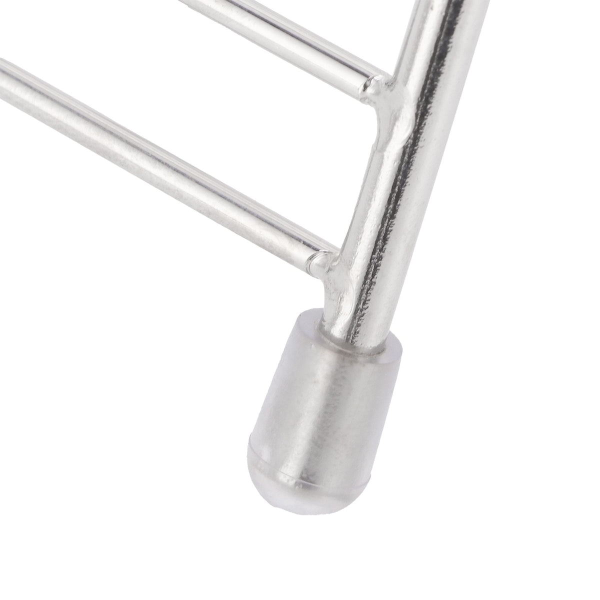 Stainless steel taco holder tray with 4/5 grid for kitchen or restaurant use, designed for easy serving and organization.