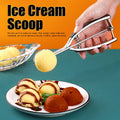 Stainless steel ice cream scoop and melon baller for kitchen use, with a 44mm size, suitable for fruit and dessert servings.
