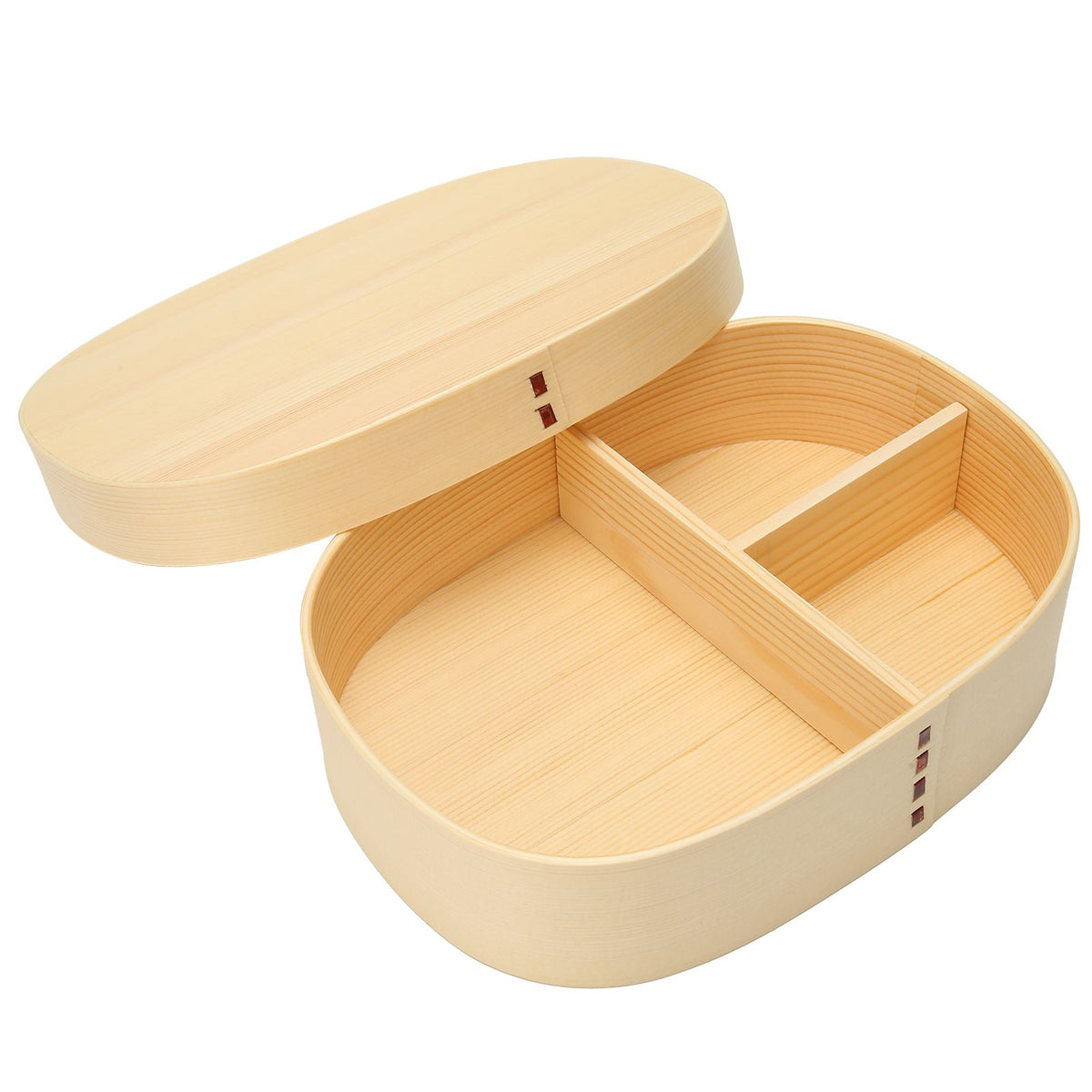 Japanese-style wooden lunch box for kids, single layer sushi container with pretend play tableware by Everything Baby.
