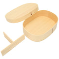 Japanese-style wooden lunch box with single layer design, perfect for kids' pretend play as a sushi container and tableware.