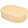Portable Japanese style wooden lunch box with single layer design for kids, ideal for sushi and pretend play tabletop meals.
