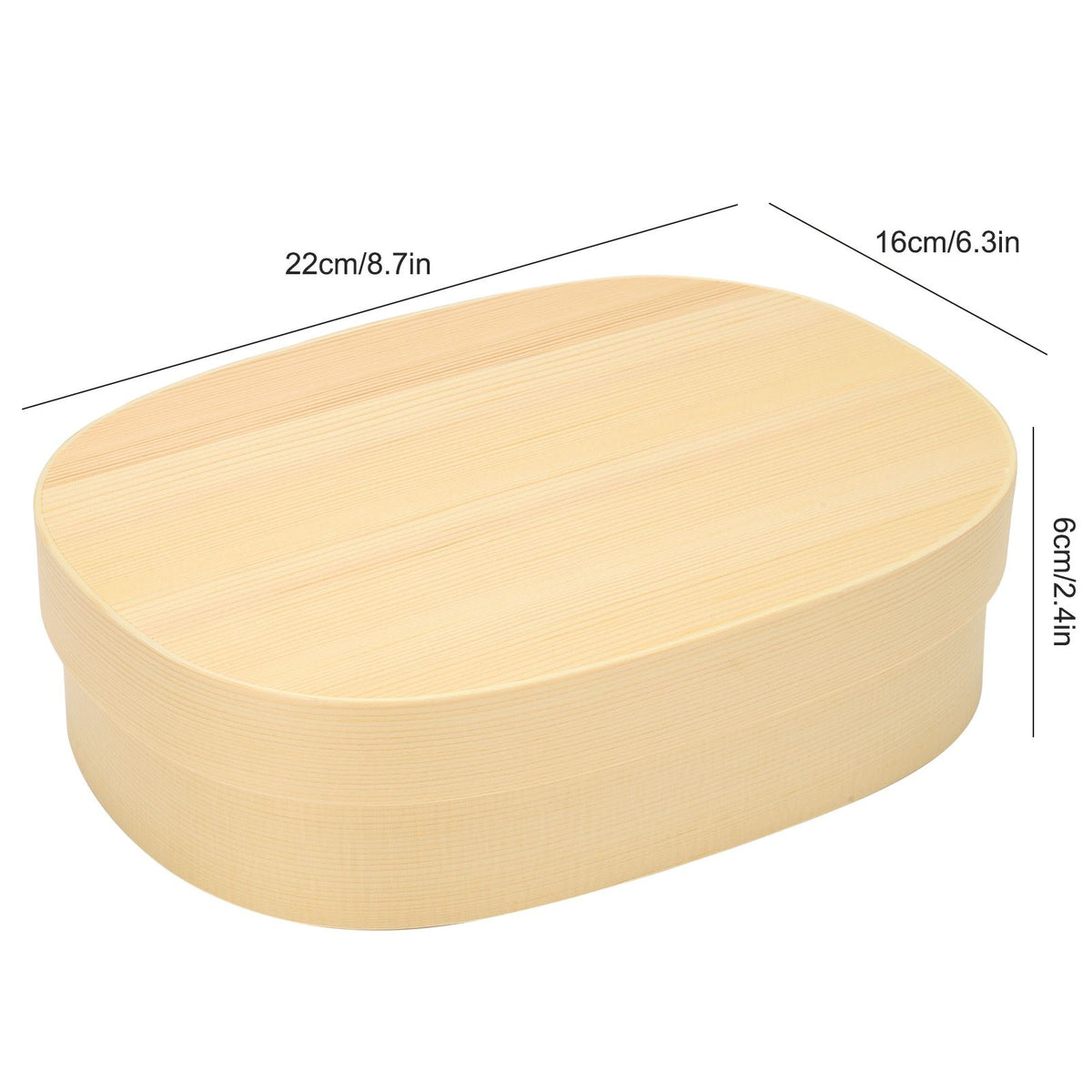 Japanese-style wooden lunch box for kids, single layer sushi container with tableware, ideal for pretend play and role-playing activities.