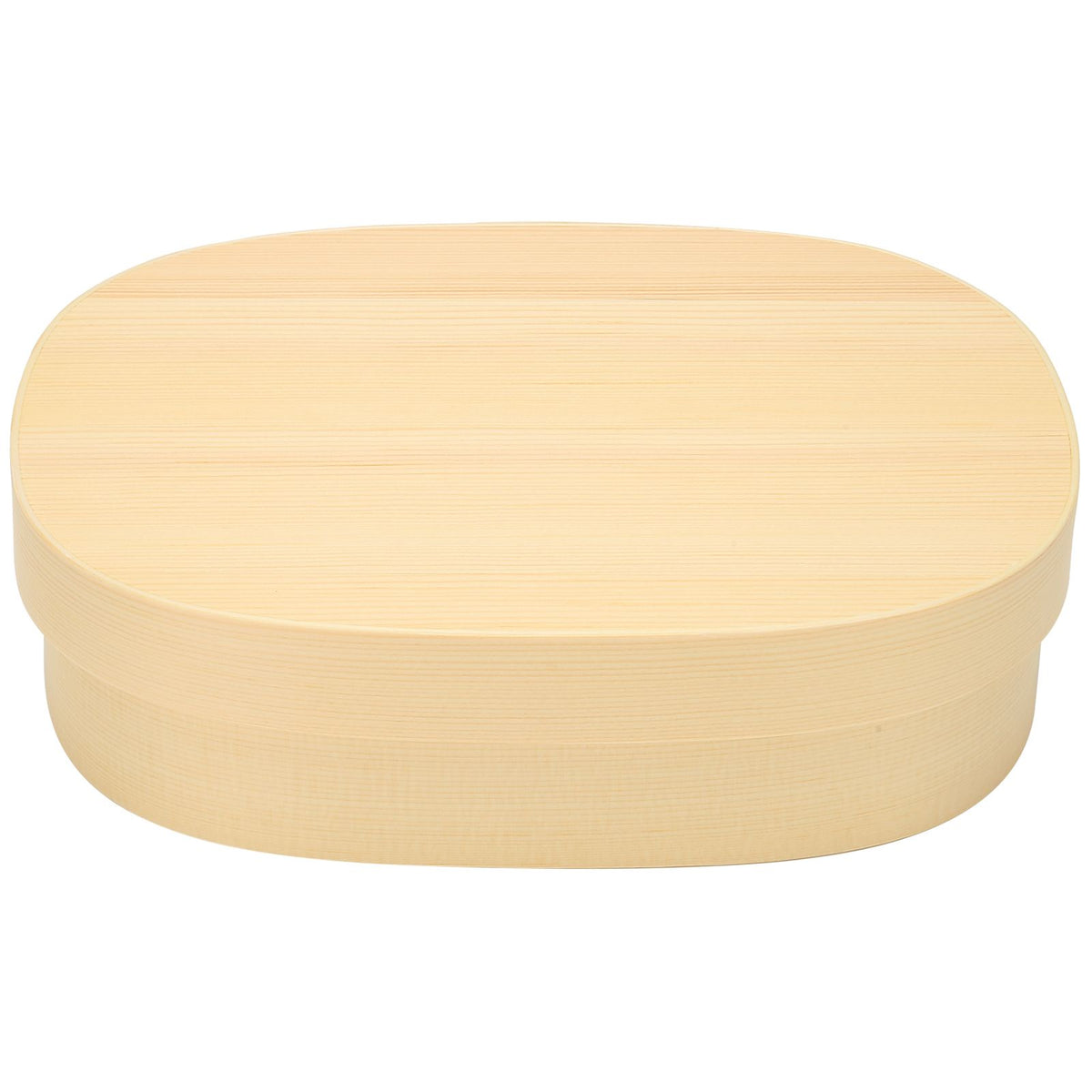 Japanese-style wooden lunch box for kids with single layer design, perfect for pretend play and role-playing food containers.