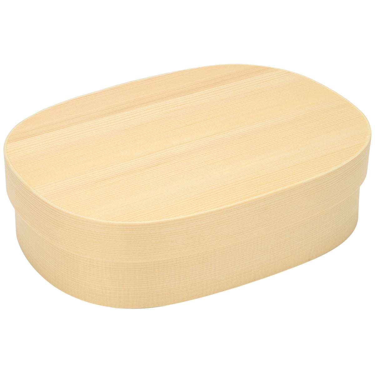 Japanese-style wooden lunch box with single layer design, perfect for kids' pretend play and role-playing activities.