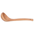 Wooden soup spoon with a long handle and hanging hole, lightweight, 27.5cm, ideal for baby and kids outdoor play equipment.