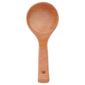 Wooden soup spoon with long handle and hanging hole, lightweight, 27.5cm, ideal for baby and kids outdoor play equipment.