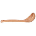Lightweight wooden soup spoon with long handle and hanging hole, ideal for outdoor play toys for babies and kids.