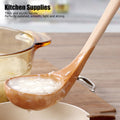 Wooden soup spoon with long handle and hanging hole, lightweight and suitable for baby and kid outdoor play equipment from Everything Baby.