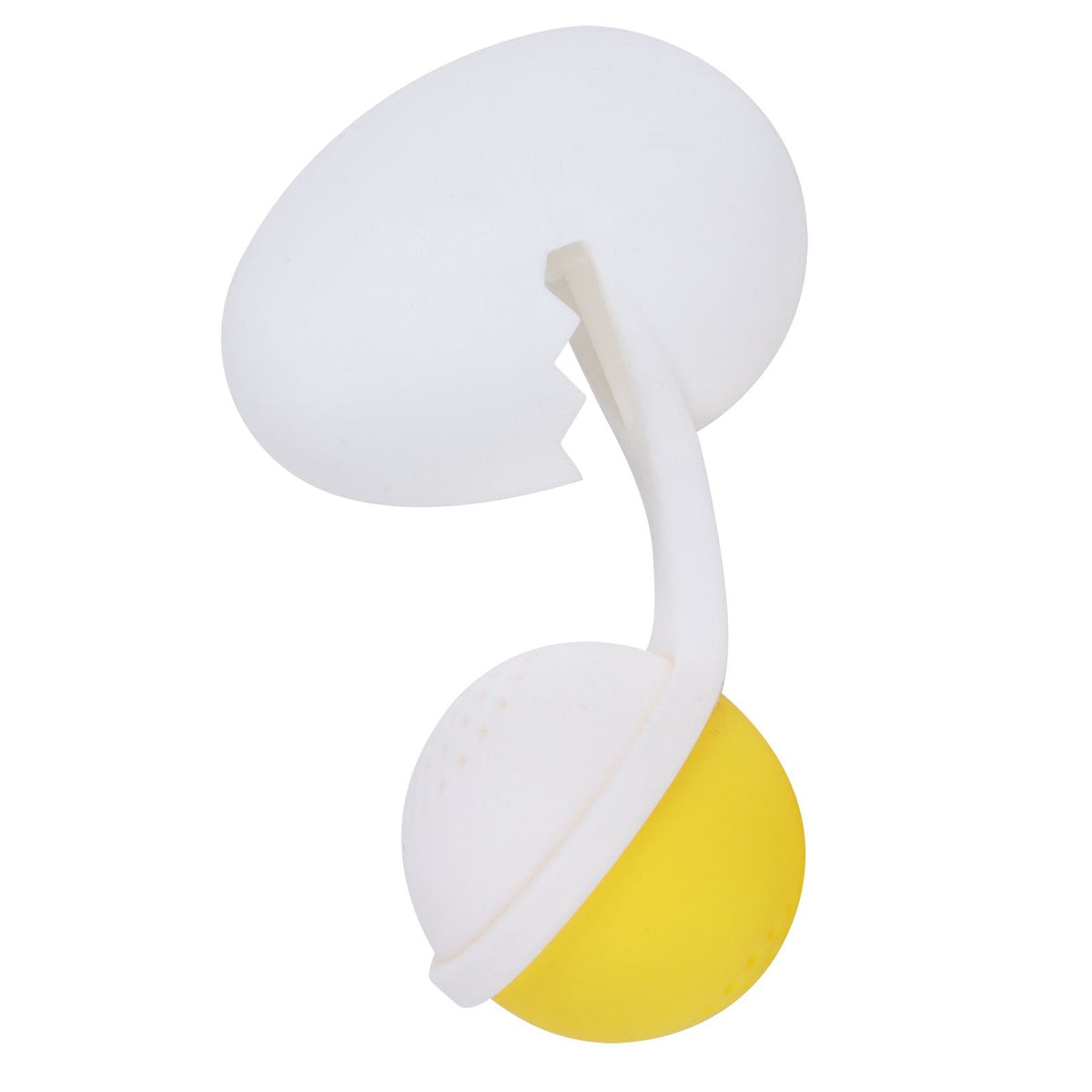 Cute egg-shaped silicone tea infuser strainer for loose leaf tea, ideal for kitchen use and tea brewing.