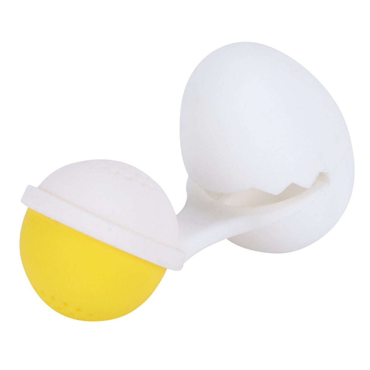 Cute egg-shaped silicone tea infuser strainer for loose leaf tea, designed for easy brewing and kitchen use.