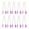Set of 10 lace clip molds for fondant cake decorating, ideal for baby and kids themed cakes and home baking accessories.