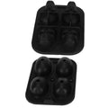 Silicone skull-shaped ice tray with two funnels, suitable for Halloween-themed ice or treats, by Everything Baby.