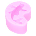 Pink goldfish-shaped silicone mold for fondant, cake, and chocolate decorations, ideal for baby and kids baking projects.