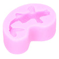 Pink goldfish-shaped silicone mold for fondant, cake, and chocolate decorations, ideal for baby and kids cake decorating.