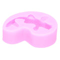 Pink goldfish shape silicone mold for cake and chocolate decorations, ideal for DIY baby and kids nursing and feeding treats.