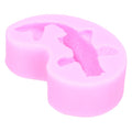 Pink silicone fondant mold in goldfish shape for cake and chocolate decorations, ideal for baby and kids nursing and feeding projects.
