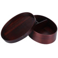 Wooden lunch box for kids, portable bento box with painted design, ideal for students and workers, by Everything Baby.