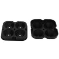 Black 4-grid ice mold tray by Everything Baby, reusable diamond-shaped ice cube maker for home kitchen use.