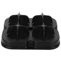 Black 4Grid ice mold tray from Everything Baby creating reusable diamond-shaped ice cubes for home kitchen use.