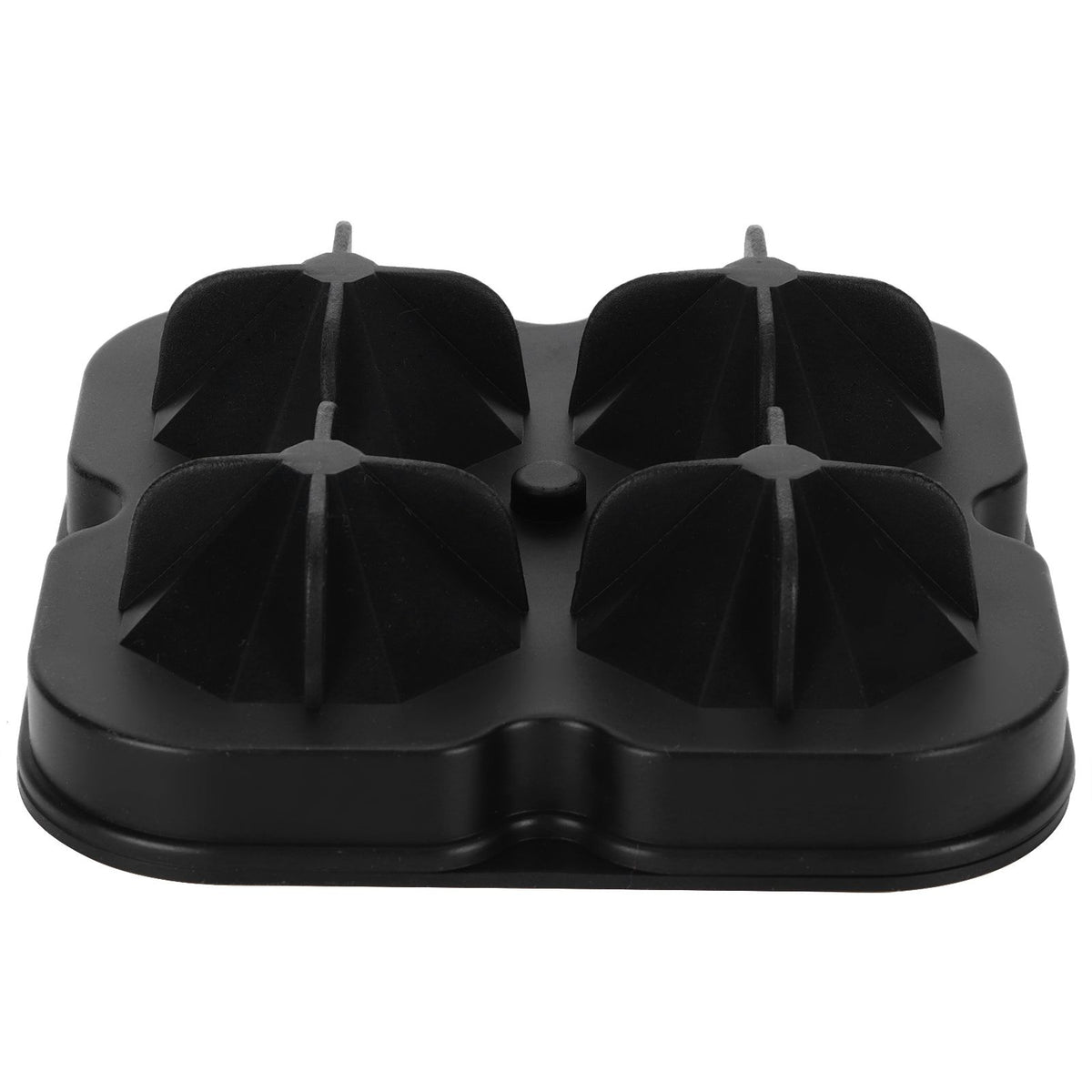 Black 4Grid ice mold tray from Everything Baby creating reusable diamond-shaped ice cubes for home kitchen use.