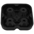 Black 4-grid ice mold tray by Everything Baby for reusable diamond-shaped ice cubes, ideal for home kitchen use.