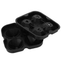 Black 4-grid ice mold by Everything Baby, reusable diamond-shaped ice cube tray for home kitchen use.
