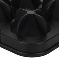 Black 4-grid diamond-shaped ice cube tray by Everything Baby, reusable silicone mold for making fun ice cubes at home.