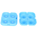 Blue 4-grid ice mold by Everything Baby for reusable diamond-shaped ice cubes, ideal for home kitchen use.