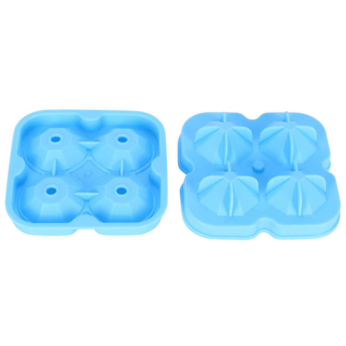 Blue 4-grid ice mold tray by Everything Baby for making reusable diamond-shaped ice cubes, ideal for home kitchen use.