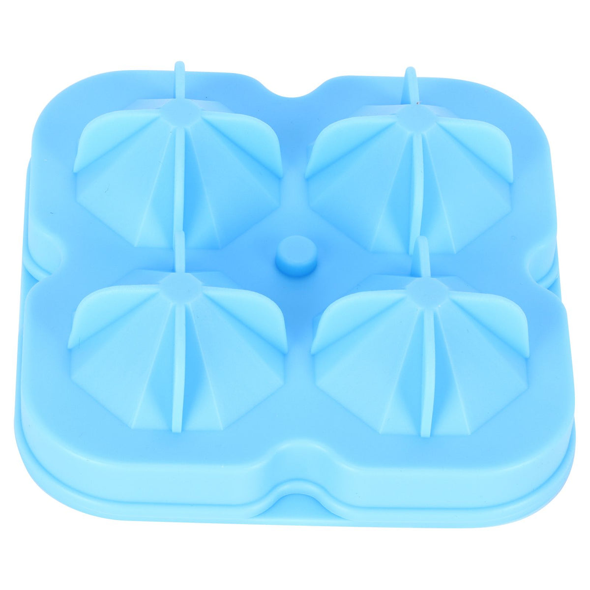 Reusable blue diamond-shaped ice cube mold tray by Everything Baby, perfect for home kitchen use.