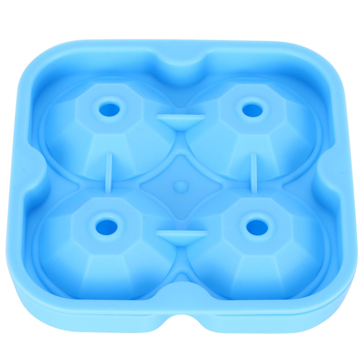 Blue 4Grid ice mold from Everything Baby creating reusable diamond-shaped ice cubes for home kitchen use.