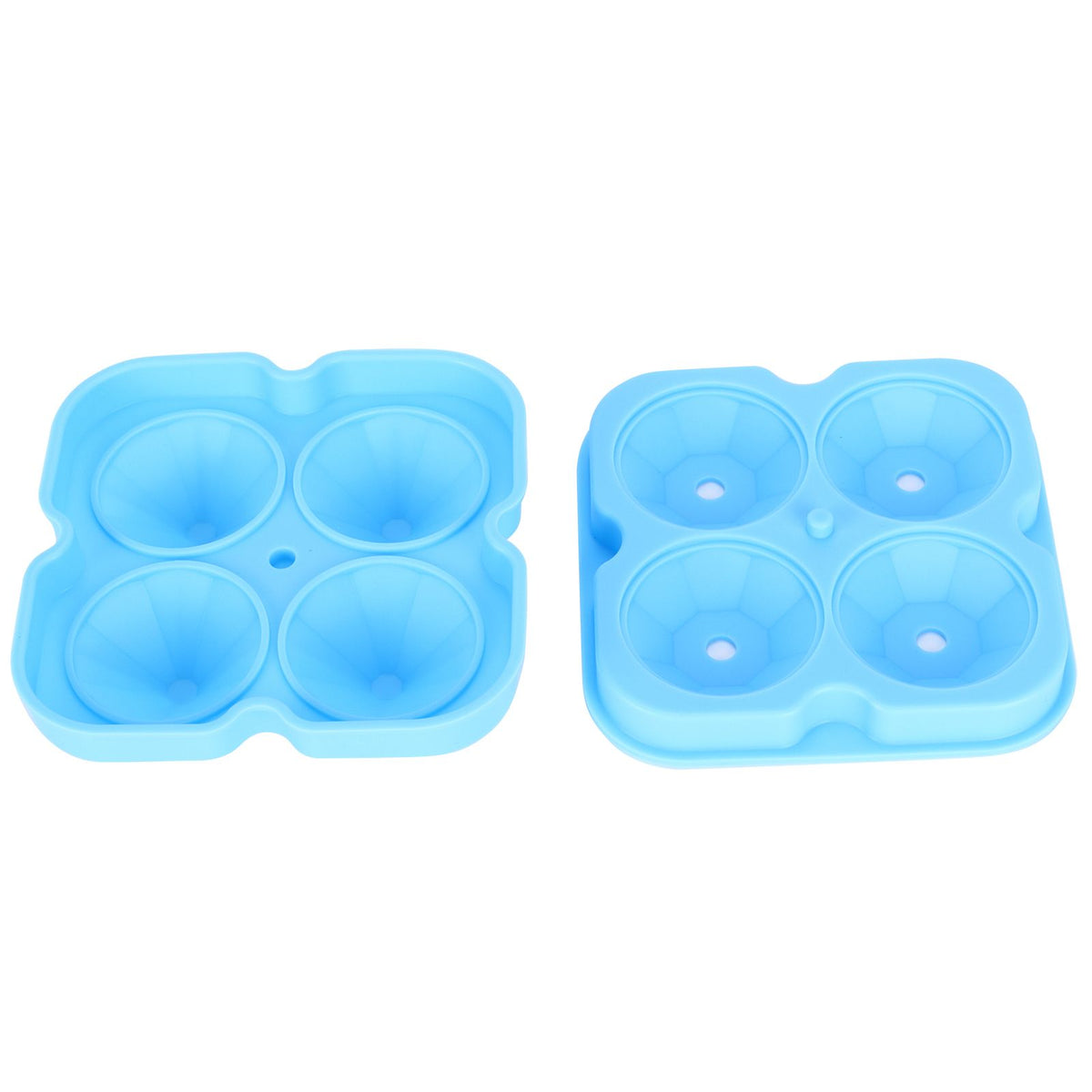 Blue 4-grid ice mold tray by Everything Baby with diamond-shaped reusable ice cubes for home kitchen use.