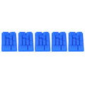 Blue silicone ice tray mold with five block-shaped compartments for baking, chocolate, or DIY cake crafts.